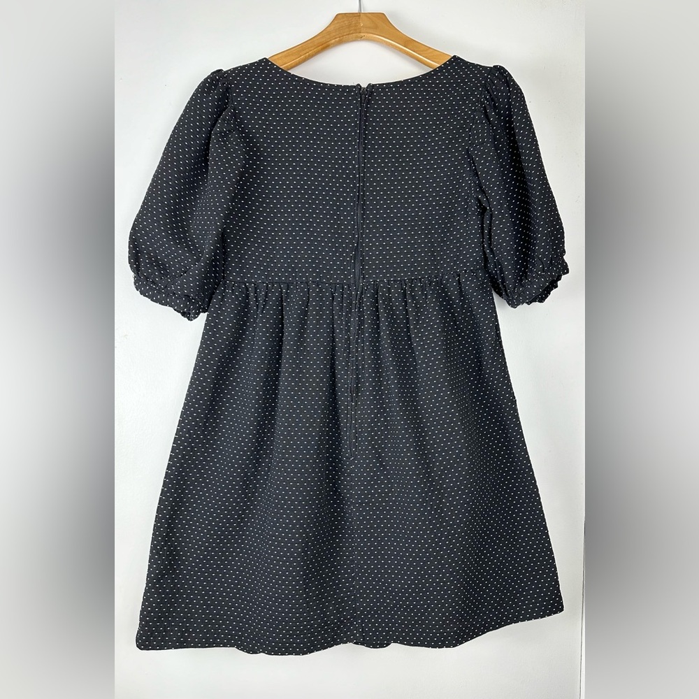 ModCloth babydoll Mini dress Size 4 black polkadot - Picture 5 of 10